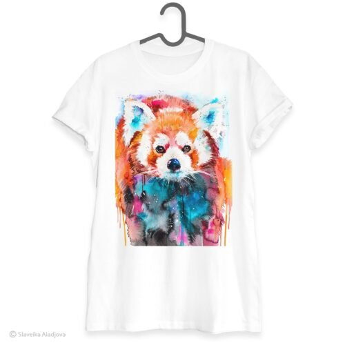Red Panda art T-shirt
