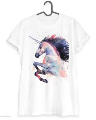 Pink Unicorn art T-shirt