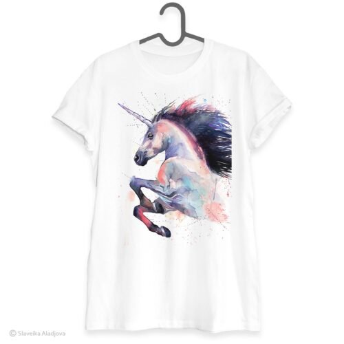 Pink Unicorn art T-shirt