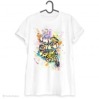 Pastel Ball Python Snake art T-shirt