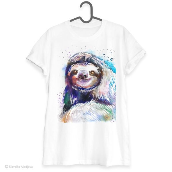 Three-toed sloth art T-shirt Three-toed sloth art T-shirt