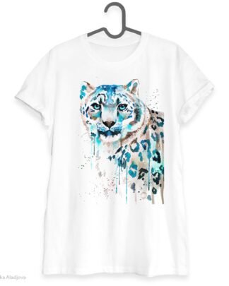 Snow leopard art T-shirt