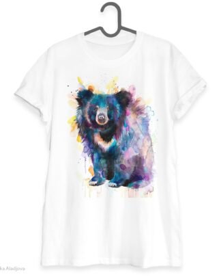 Sloth bear art T-shirt