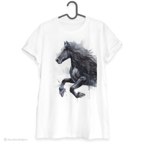 Friesian horse art T-shirt