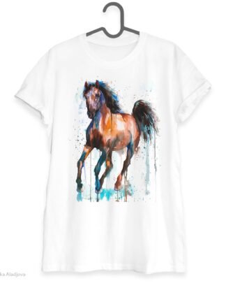 Brown and Black Horse art T-shirt