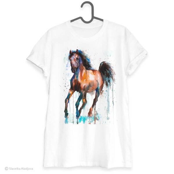 Brown and Black Horse art T-shirt