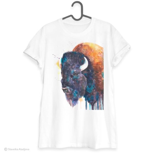 American bison art T-shirt