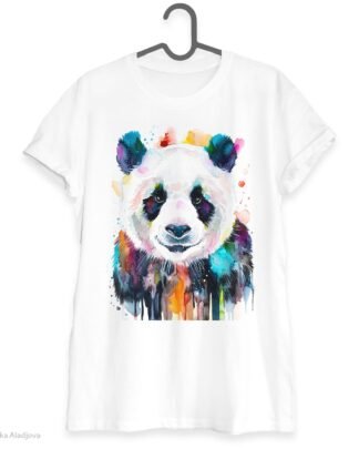 Colorful panda art T-shirt