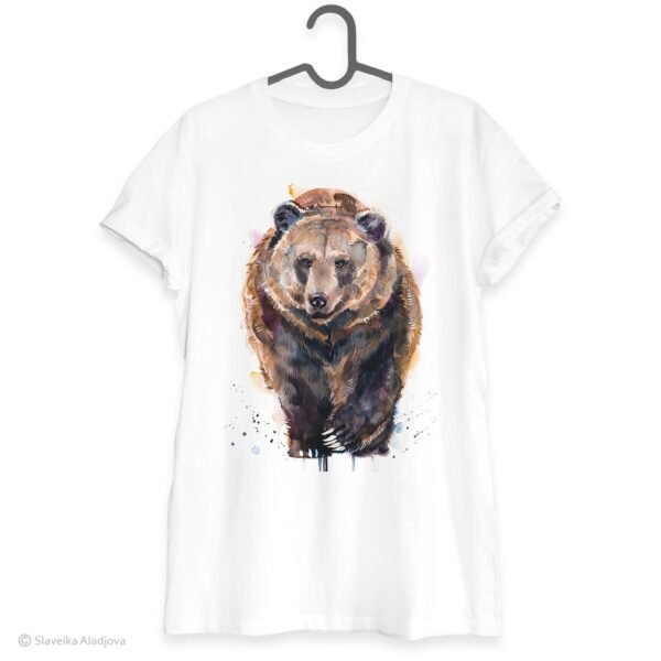 Brown bear art T-shirt