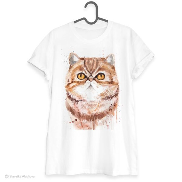 Exotic Shorthair cat art T-shirt