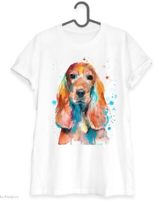English Cocker Spaniel art T-shirt