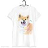 Cream Shiba Inu art T-shirt