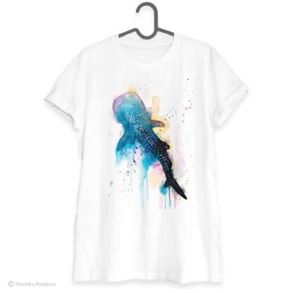 Blue Whale shark art T-shirt