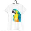 Blue and yellow macaw art T-shirt