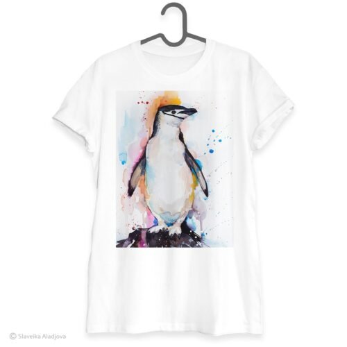 Chinstrap penguin art T-shirt
