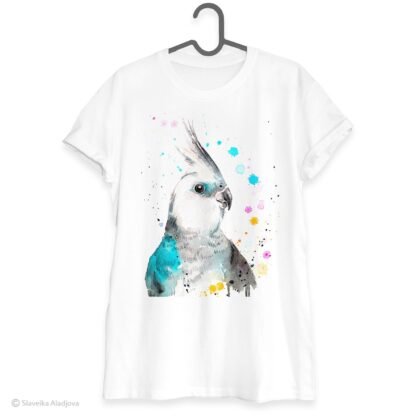 Cockatiel parrot art T-shirt