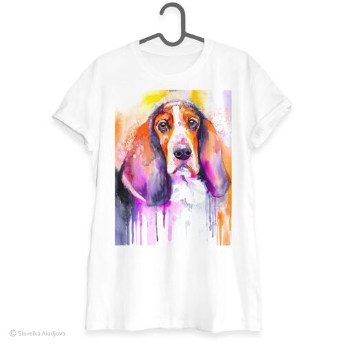Basset art T-shirt