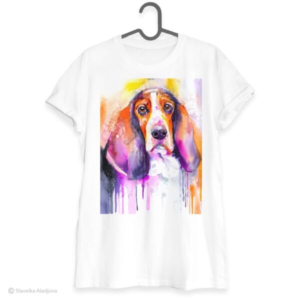 Basset art T-shirt