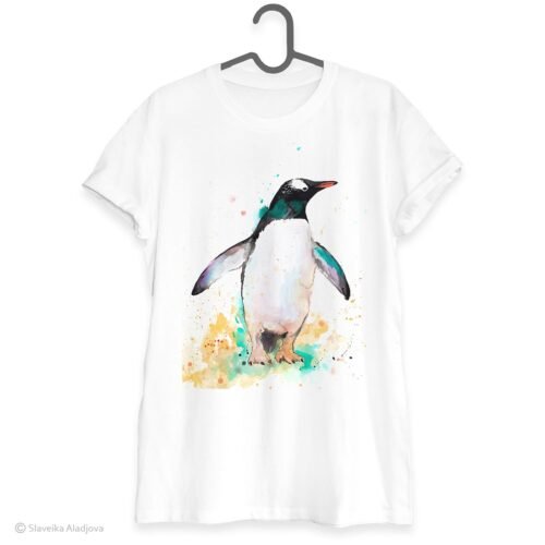 Gentoo penguin art T-shirt