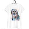 Great grey owl art T-shirt