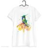 Green-crowned plover-crest hummingbird art T-shirt