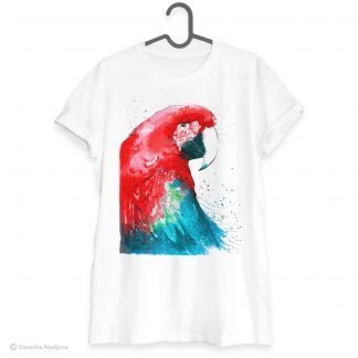 Green-winged macaw art T-shirt