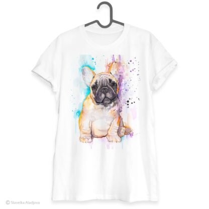 Fawn french bulldog art T-shirt