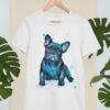 Black French Bulldog art T-shirt