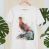 Red grouse art T-shirt