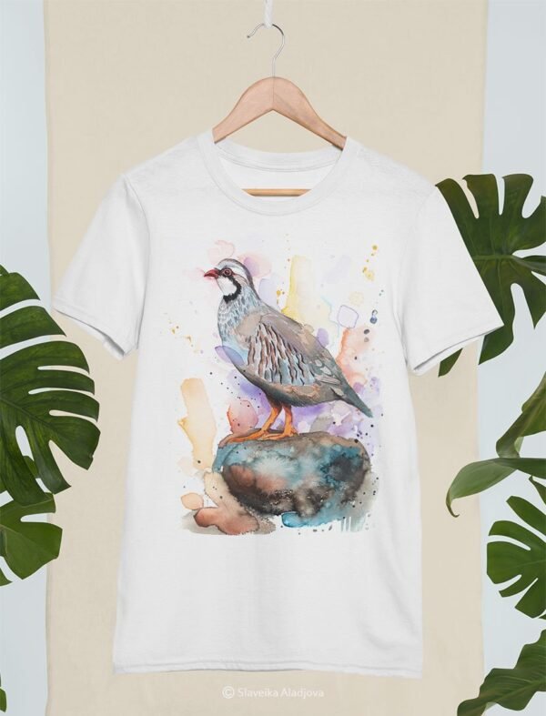 Red-legged partridge art T-shirt