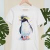 Rockhopper penguin art T-shirt