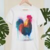Rooster Colorful art T-shirt