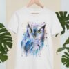 Screech owl art T-shirt