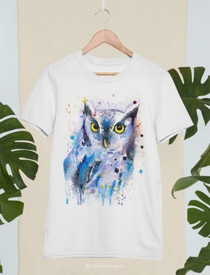 Screech owl art T-shirt