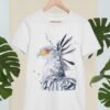 Secretary bird art T-shirt
