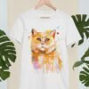 Cat art T-shirt