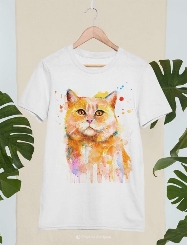 Cat art T-shirt