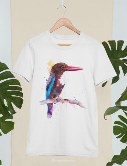 White-throated Kingfisher art T-shirt