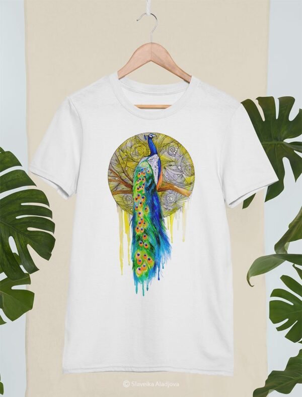 Peacock art T-shirt