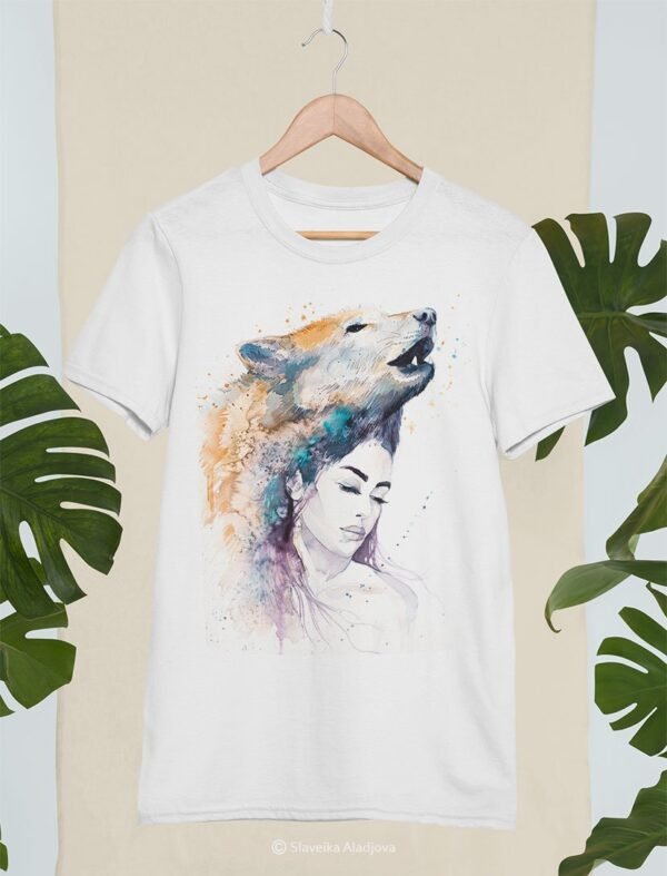 Wolf girl art T-shirt