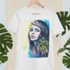 Girl with peacock earrings T-shirt Girl with peacock earrings T-shirt
