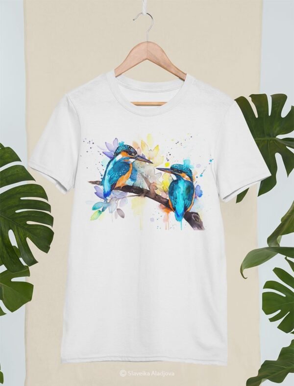 Common kingfisher art T-shirt