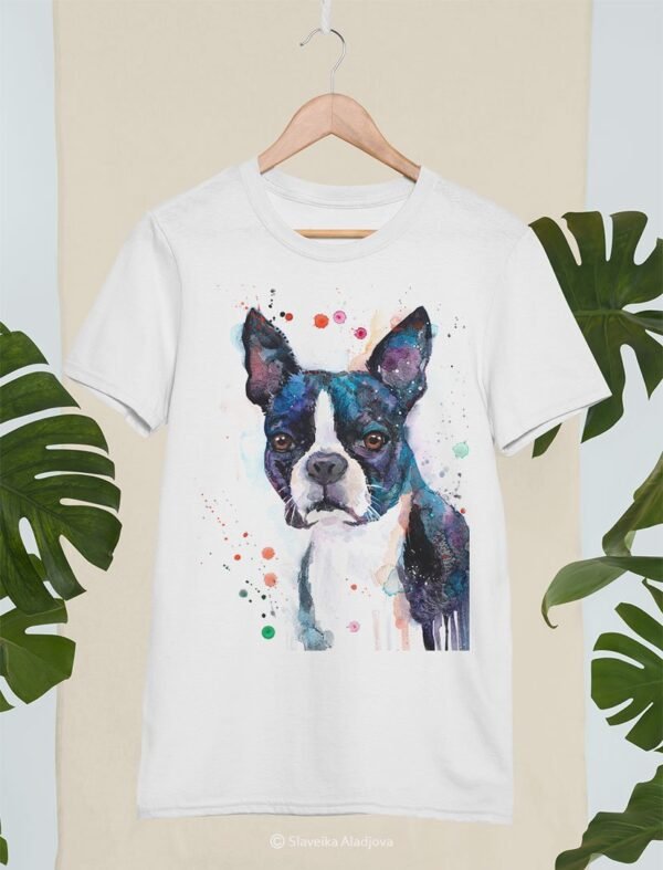 Boston Terrier art T-shirt