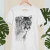 Black and white Puma art T-shirt