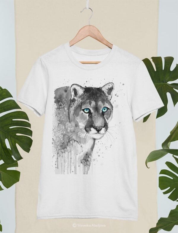 Black and white Puma art T-shirt