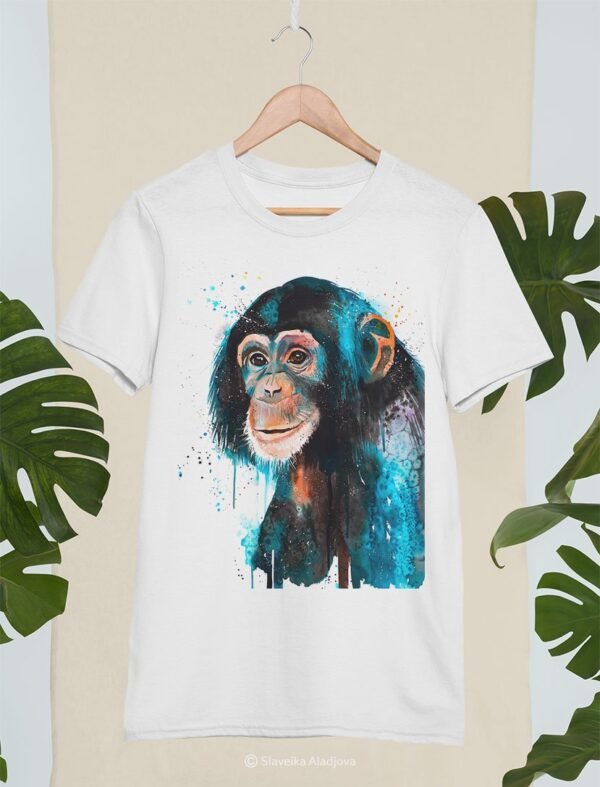 T-shirts-Kanelov-2 Baby Chimp Chimpanzee art T-shirt