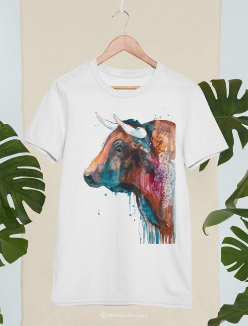 Brown Bull art T-shirt