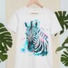 Blue Zebra art T-shirt
