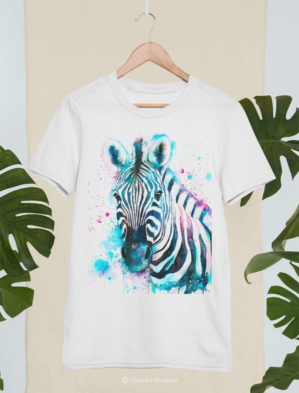 Blue Zebra art T-shirt