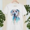 Blue Weimaraner art T-shirt